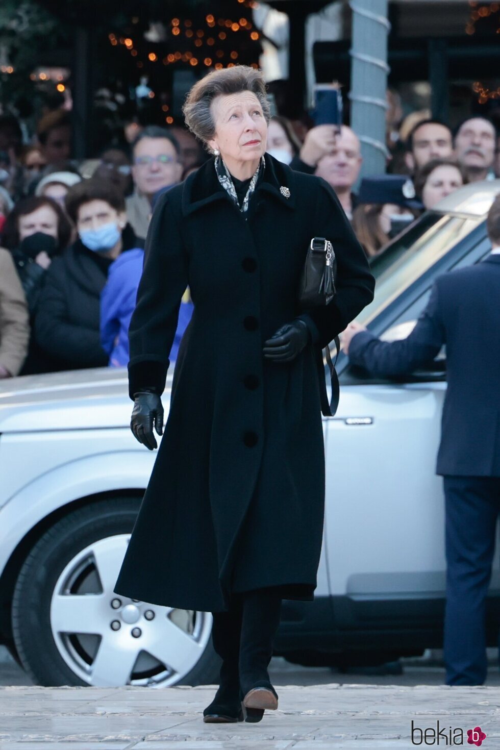 La Princesa Ana en el funeral de Constantino de Grecia