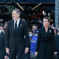 Los Reyes Felipe y Letizia en el funeral de Constantino de Grecia
