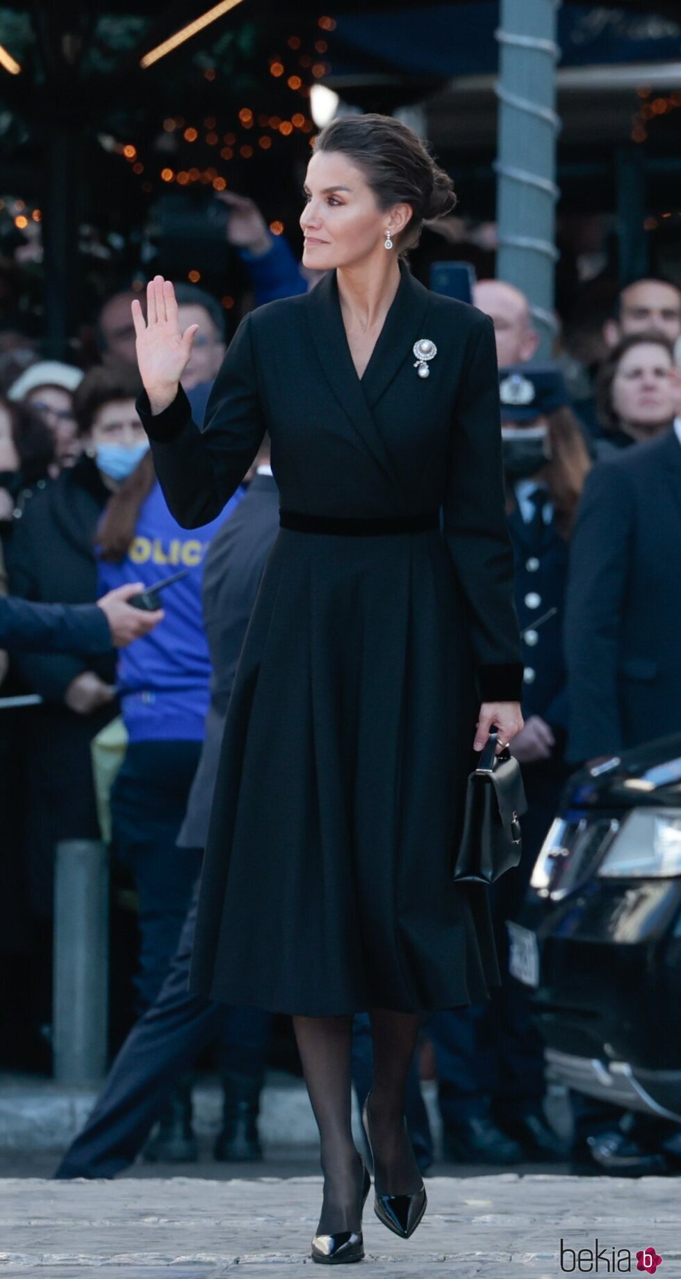 La Reina Letizia en el funeral de Constantino de Grecia
