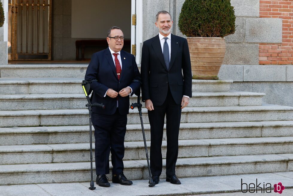 El Rey Felipe VI y el Presidente de Guatemala en La Zarzuela