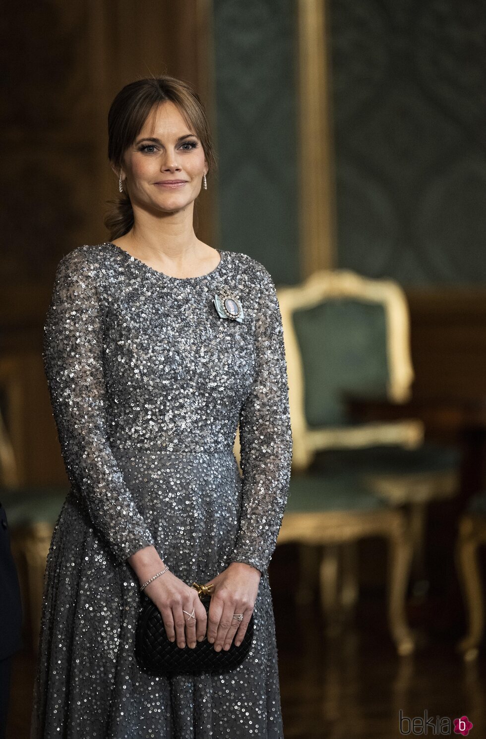 Sofia de Suecia en la cena de gala por el comienzo del año del Jubileo del Rey de Suecia