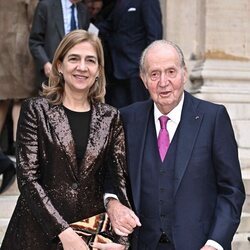 El Rey Juan Carlos y la Infanta Cristina en la Academia Francesa