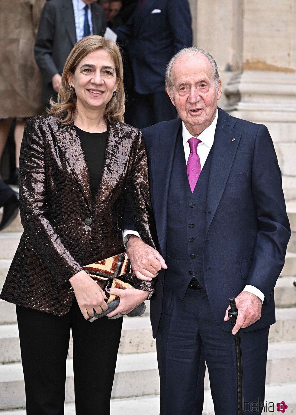 El Rey Juan Carlos y la Infanta Cristina en la Academia Francesa