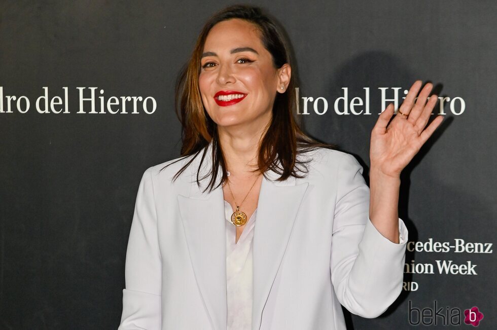 Tamara Falcó en la presentación de su colaboración con Pedro del Hierro en la Cibeles Fashion Week Madrid 2023