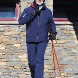 El Rey Felipe VI durante una jornada de esquí en Baqueira