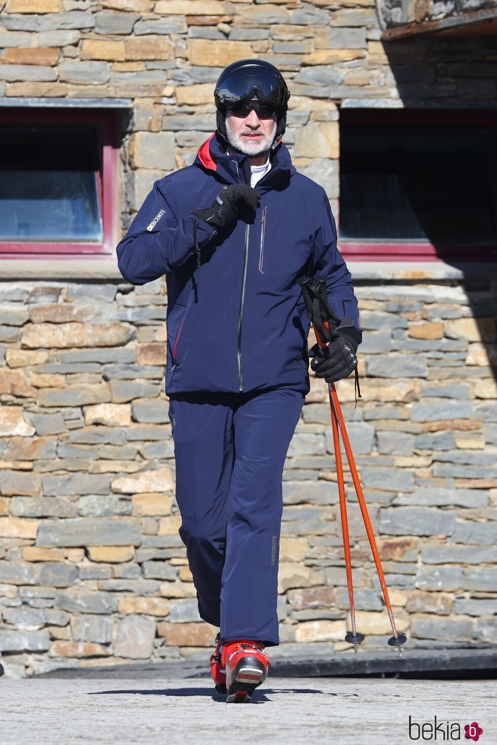 El Rey Felipe VI durante una jornada de esquí en Baqueira