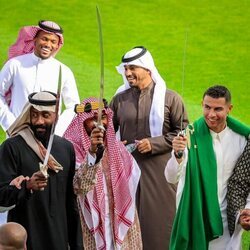 Cristiano Ronaldo, como un saudí más celebrando el Día de la Fundación de Arabia Saudí