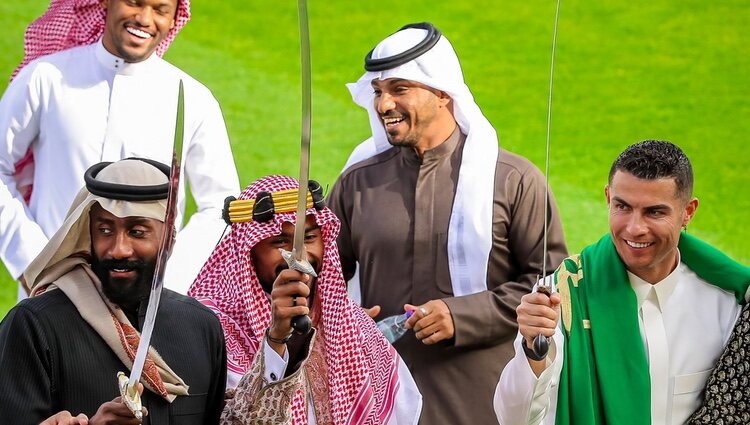 Cristiano Ronaldo, como un saudí más celebrando el Día de la Fundación de Arabia Saudí