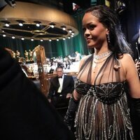 Rihanna tras actuar en la gala de los Premios Oscar 2023