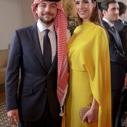 Hussein de Jordania y Rajwa Al Saif en la boda de Iman de Jordania y Jameel Alexander Thermiotis