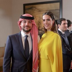 Hussein de Jordania y Rawja Al Saif en la boda de Iman de Jordania y Jameel Alexander Thermiotis
