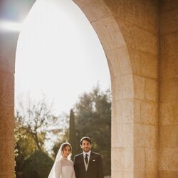 Iman de Jordania y Jameel Alexander Thermiotis en su boda