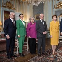 La Familia Real Sueca y Margarita y Radu de Rumanía en el Palacio Real de Estocolmo