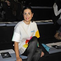 Nuria Roca en el desfile de Davidelfin en la Fashion Week Madrid