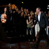 Jean Dujardin en la comida de los nominados a los Oscar 2012