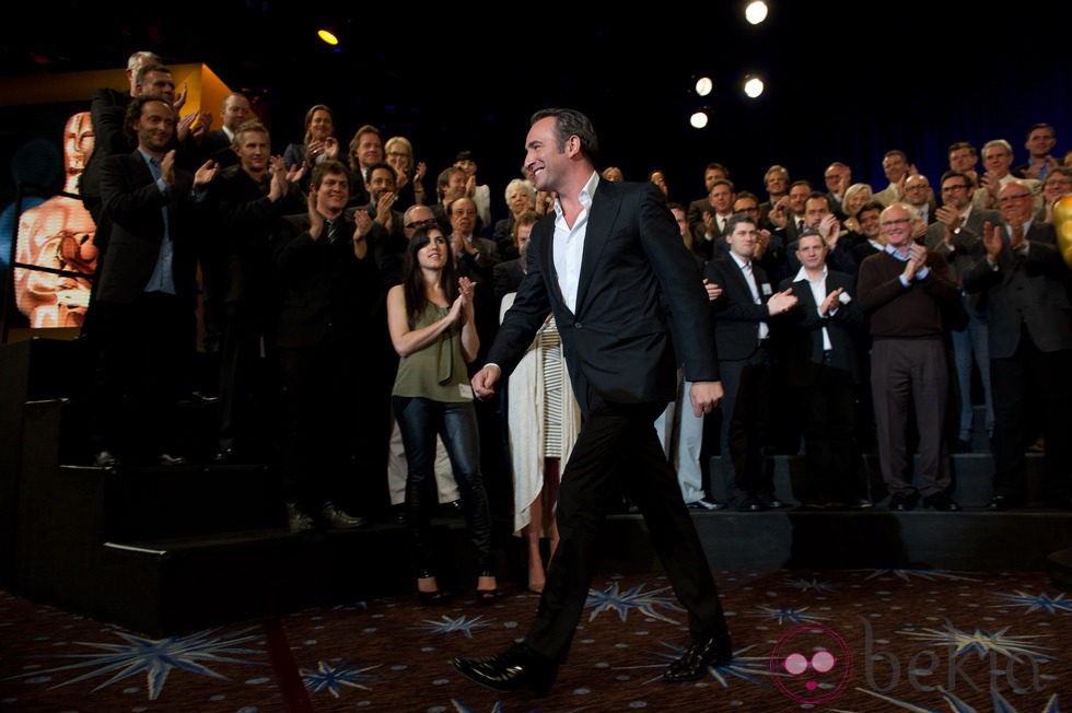 Jean Dujardin en la comida de los nominados a los Oscar 2012