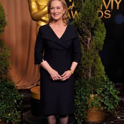Meryl Streep en la comida de los nominados a los Oscar 2012