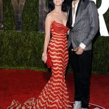 Katy Perry y Russell Brand en una fiesta tras los Oscar 2010