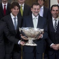 Rafa Nadal, Mariano Rajoy, Albert Costa, David Ferrer y Álex Corretja