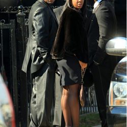 Bobby Brown en el funeral de Whitney Houston