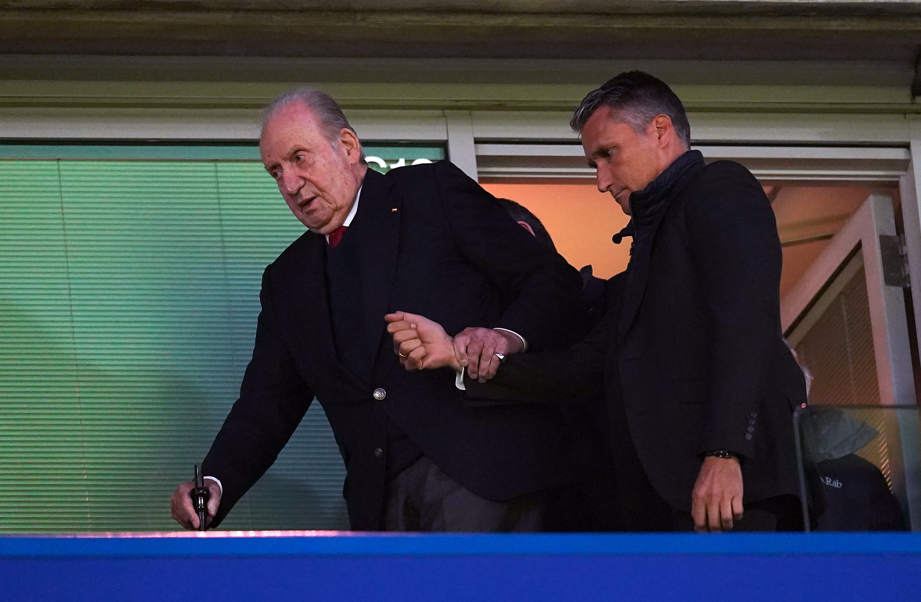 El Rey Juan Carlos en el partido de Champions entre el Chelsea y el Real Madrid