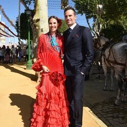 Jessica Bueno con Pablo Marqués en la Feria de Abril de Sevilla 2023