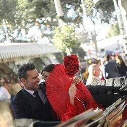 Jessica Bueno y Pablo Marqués, acaramelados en la Feria de Abril de Sevilla 2023