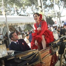 Jessica Bueno y Pablo Marqués, cómplices en la Feria de Abril de Sevilla 2023