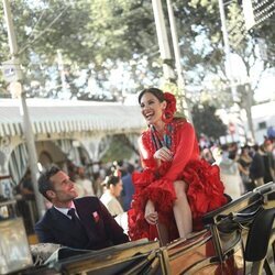 Jessica Bueno y Pablo Marqués, cómplices en la Feria de Abril de Sevilla 2023
