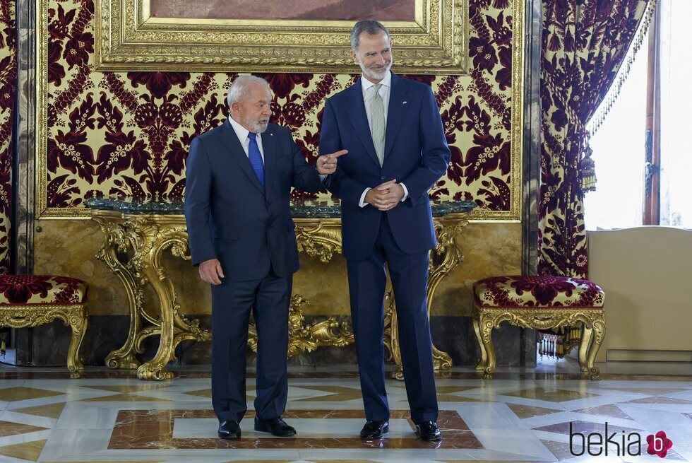 El Rey Felipe VI y Lula da Silva en su encuentro en el Palacio Real