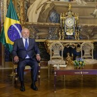 El Rey Felipe VI y Lula da Silva en el Palacio Real