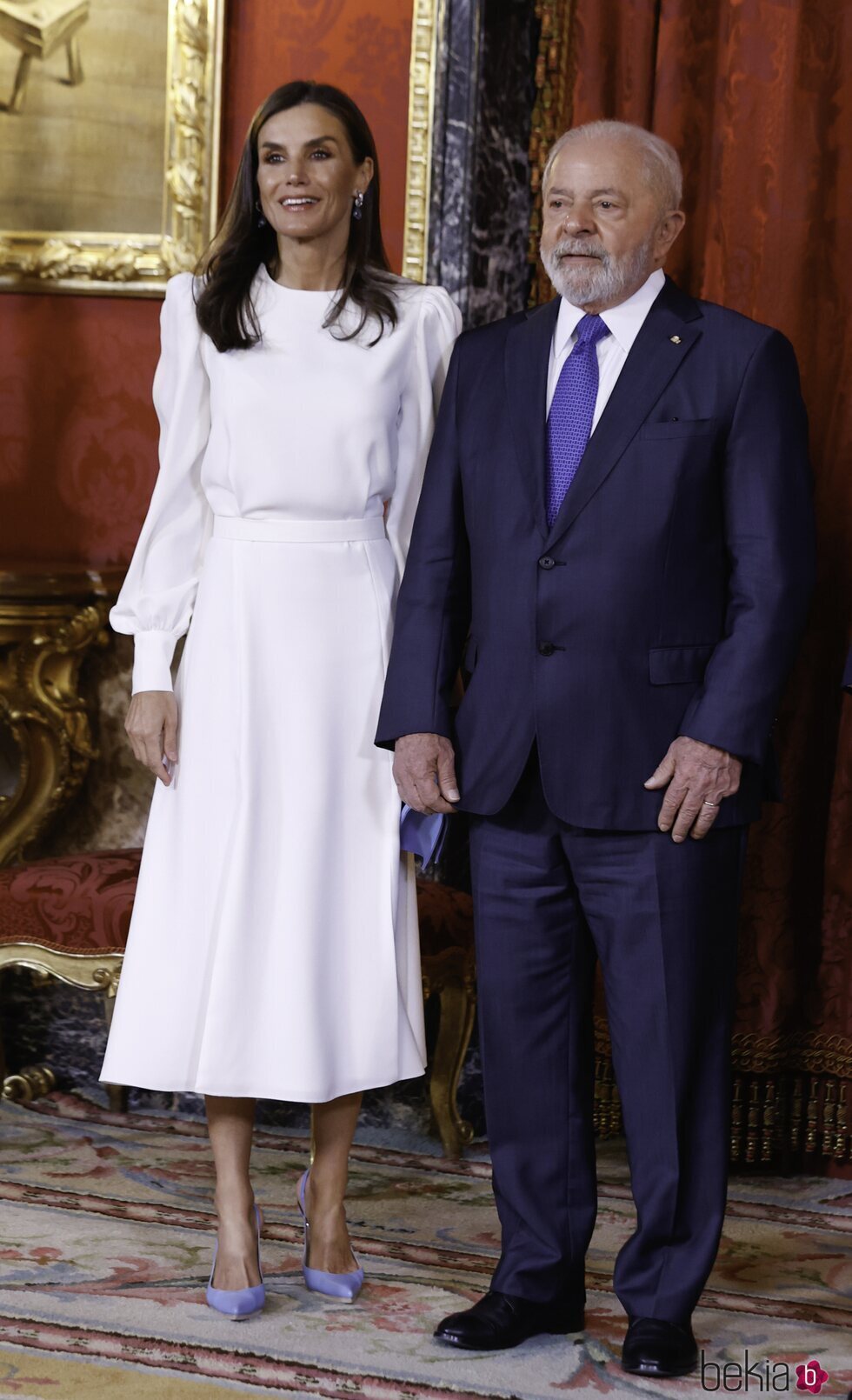 La Reina Letizia y Lula da Silva en el Palacio Real