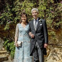 Nicolas Bagory con su madre en su boda con la Princesa Alexandra de Luxemburgo