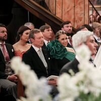 Los Grandes Duques de Luxemburgo durante la boda de la Princesa Alexandra con Nicolas Bagory