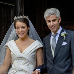 La Princesa Alexandra de Luxemburgo y su marido Nicolas Bagory en su boda religiosa