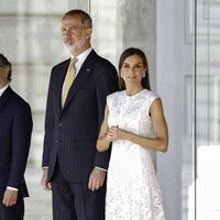 Los Reyes Felipe y Letizia en el recibimiento al Presidente de Colombia por su Visita de Estado a España