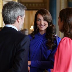 Kate Middleton y Federico y Mary de Dinamarca en la recepción previa a la coronación de Carlos III