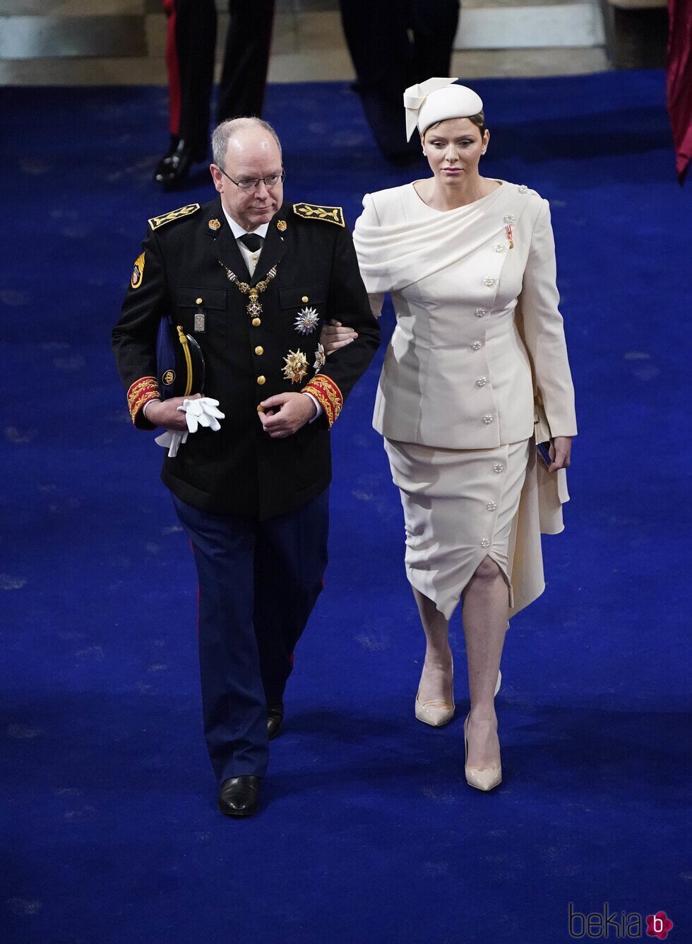 Alberto y Charlene de Mónaco en la Coronación de Carlos III