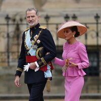 El Rey Felipe y la Reina Letizia en la Coronación de Carlos III