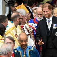 El Príncipe Harry en la Coronación del Rey Carlos III en Westminster