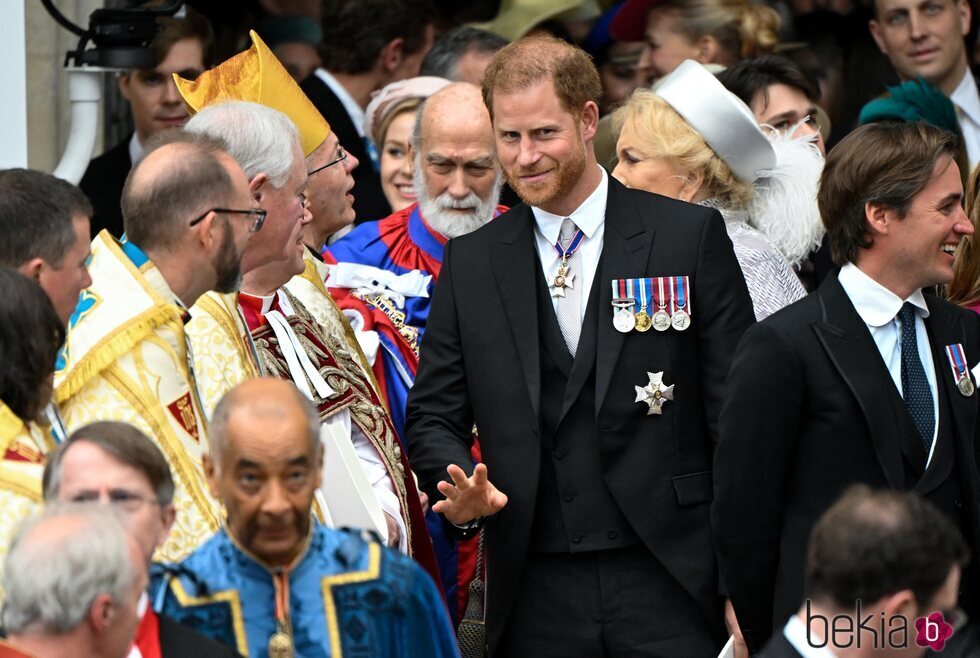 El Príncipe Harry en la Coronación del Rey Carlos III en Westminster