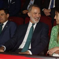 El Rey Felipe VI y la Infanta Sofía, muy cómplices en la final de la Copa del Rey 2023