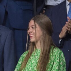 La Infanta Sofía, muy sonriente en la final de la Copa del Rey 2023