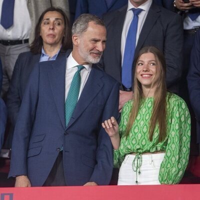 El Rey Felipe VI y la Infanta Sofía en la final de la Copa del Rey 2023