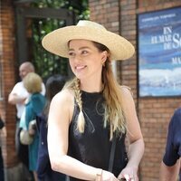 Amber Heard, muy sonriente tras su visita al Museo Sorolla de Madrid