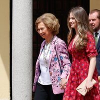 La Princesa Leonor y sus abuelos en la Confirmación de la Infanta Sofía