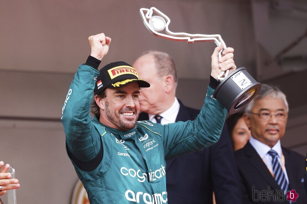 Fernando Alonso tras su segundo puesto en el Gran Premio de Mónaco 2023