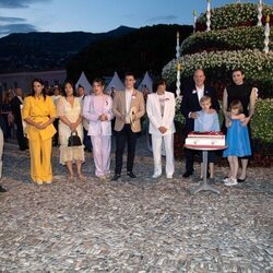 La Familia Real de Mónaco en el centenario de Rainiero de Mónaco