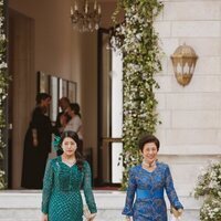 Hisako Takamado de Japón y Tsuguko de Japón en la boda de Hussein y Rajwa de Jordania