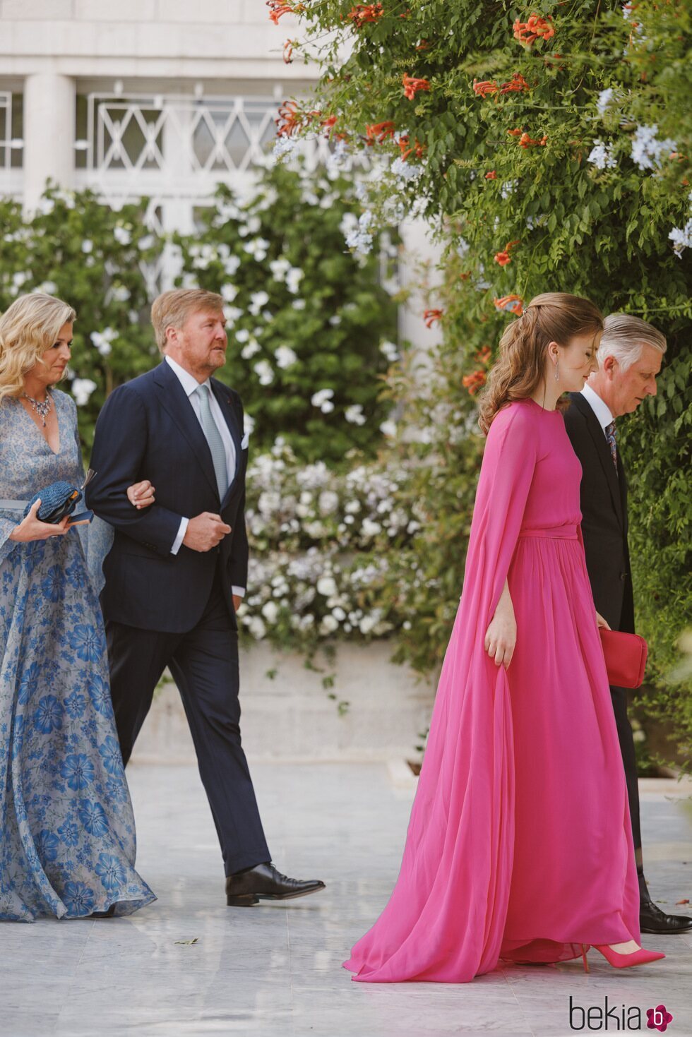 Guillermo Alejandro y Máxima de Holanda y Felipe y Elisabeth de Bélgica en la boda de Hussein y Rajwa de Jordania